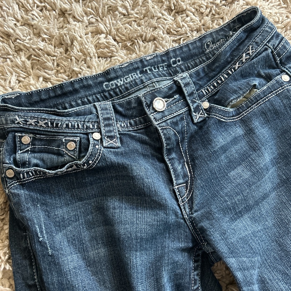 flared jewelled jeans
